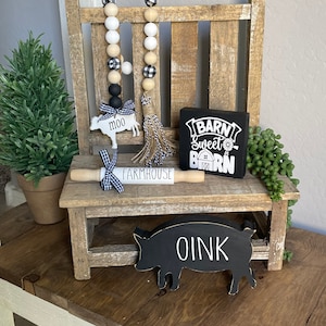 Barn Sweet Barn Bundle, Tiered Tray Decor, Rae Dunn Inspired, Farmhouse Tiered Tray Decor, Farmhouse Decor, Modern Farmhouse Decor