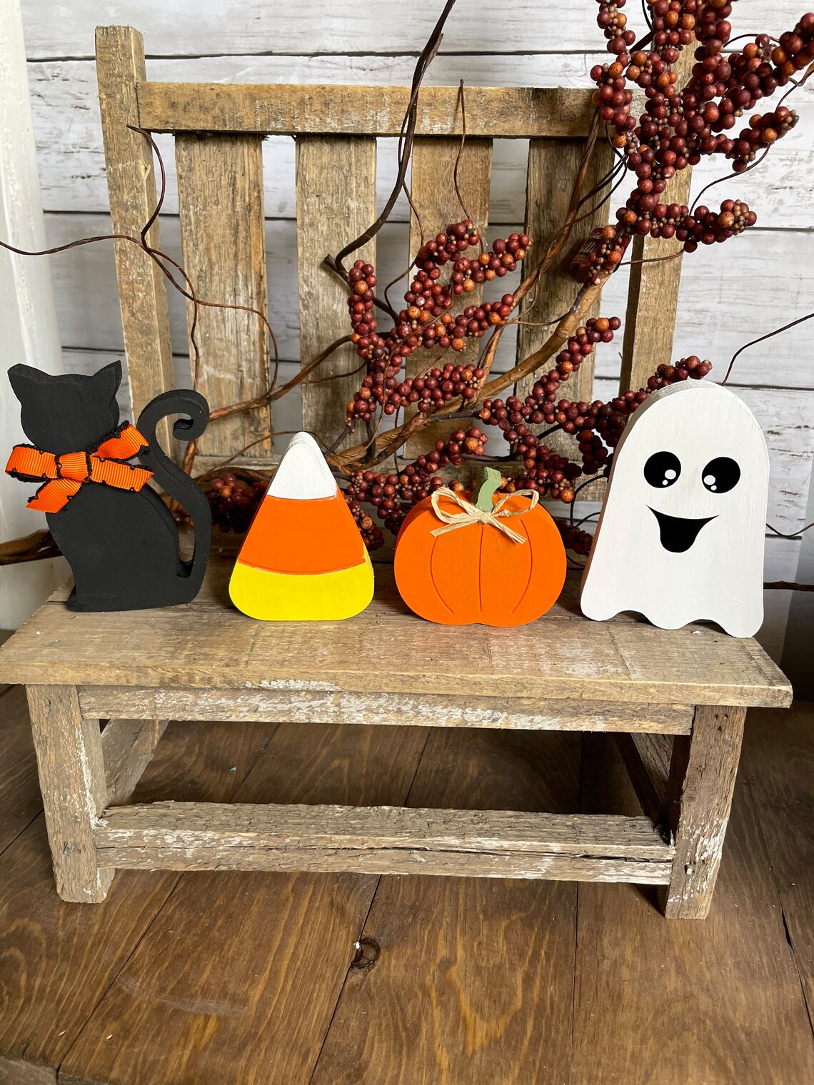 Halloween Wood Tiered Tray Decor Set - Etsy