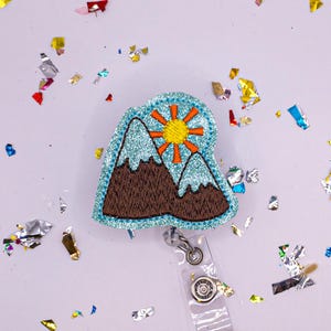 Camping Badge Reel, Mountains Badge Reel, Outdoor Badge, Hiking Badge, Nurse Badge Reel, Teacher Badge, Nurse Gift, Teacher Appreciation