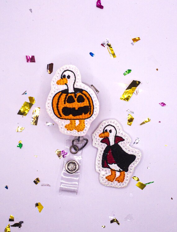 Halloween Badge Reel, Halloween Goose Badge, Silly Goose Badge Reel, Peds Badge Reel, Pumpkin Badge Reel, Vampire Badge Reel, Teacher Badge