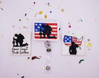 Veterans Day Badge Reel, Military Badge Reel, Patriotic Badge Reel, Military Wife Badge, Military Nurse Badge, Army Badge Reel, Teacher Badg