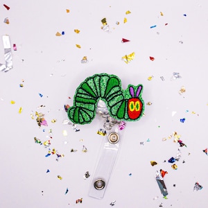 Caterpillar Badge Reel, Kids Book Badge, Teacher Badge, Pediatric Badge, Pediatrician Badge, Nurse Badge, Children’s Story Badge, Preschool