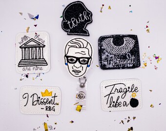 RBG Badge Reel, Womens Rights Badge, Ruth Bader Ginsburg Badge, Nurse Badge, Liberal Badge Reel, Law Badge Reel, Election Badge, Teacher