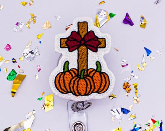 Christian Badge Reel, Cross Badge Reel, Religious Badge Reel, Fall Badge Reel, Chaplain Badge Reel, Fall Teacher Badge, Fall Nurse Badge