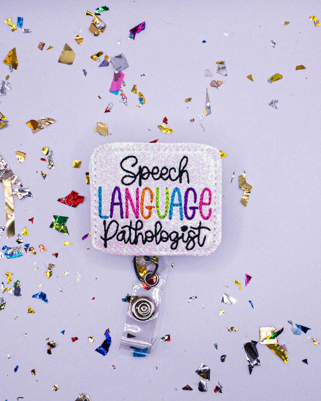 Slp Ribbons SLP Badge Reel, Speech Language Pathology Badge, Speech Therapist Badge ...
