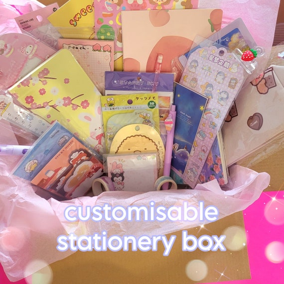 Kawaii Mystery Stationery Box Customisable Stationery Gift Box School  Supplies Japanese Korean Stationery Stickers Set Bundle Journaling 