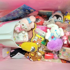 Caja misteriosa kawaii con primicia, linda sorpresa de la suerte, lindo regalo misterioso kawaii, regalos kawaii, caja kawaii japonesa, caja de peluche rilakkuma sanrio