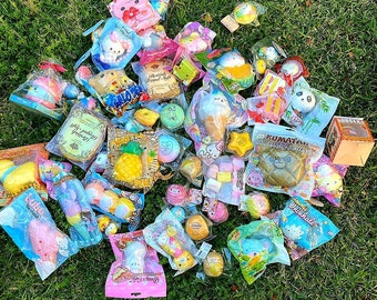 Licensed squishies grab bag 10 for 60aud free shipping jumbo squishies squishy mini squishy rare squishies squishy pack fidget toys mystery