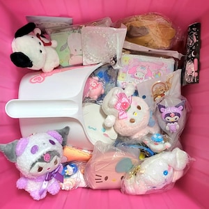 Coffret mystère Sanrio | boîte mystère kawaii | Coffret cadeau Sanrio| cuillère sanrio kawaii | Papeterie boîte kawaii| cadeaux doudou sanrio