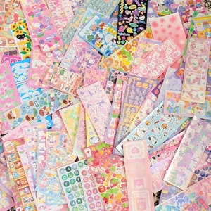 Korean Deco Stickers Sheet Kawaii Puppies, Bears, Hamsters and Bunnies KPOP  Collecting, Toploader, Scrapbooking 90s Girl Y2K UK Seller 