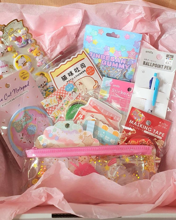 Kawaii Mystery Stationery Box Bundle Bag Stickers Pencil