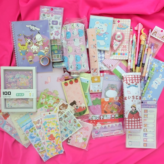 Kawaii Schulbedarf kawaii Briefpapier Box Niedliches Briefpapier Paket kawaii sanrio Briefpapierbox pastellfarbene Schreibwaren Geschenkbox asthetisch Etsy