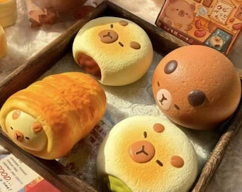 猫のトーストタバスクイーズおもちゃ - 子供と大人のためのストレス