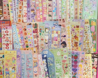 Deco Stickers sheets pack| Polco stickers| Cute korean stickers set| confetti kawaii kpop stickers | toploader Journal bundle pack|
