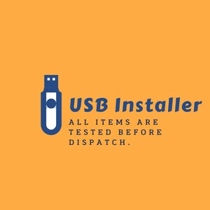 May include: A blue USB drive icon with the text "USB Installer" and the tagline "ALL ITEMS ARE TESTED BEFORE DISPATCH."