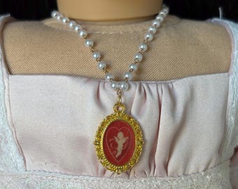 Vintage Cupid Perlenkette für 18 Inch Dolls/ Cherub/ Coquette/ Valentine’s Day