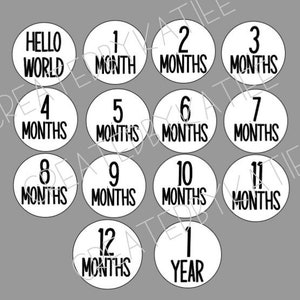 Baby Milestone File, DESCARGA INSTANTÁNEA, Digital Cut File, Monthly Milestone Cricut File