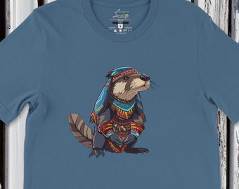 T-shirt explorateur Little Beaver - chemise animalière pour enfants, chemise aventure estivale d'inspiration anishinaabe pour enfants