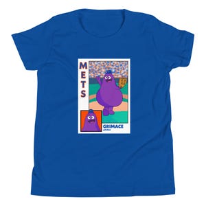 Youth Grimace Baseball Card T-Shirt