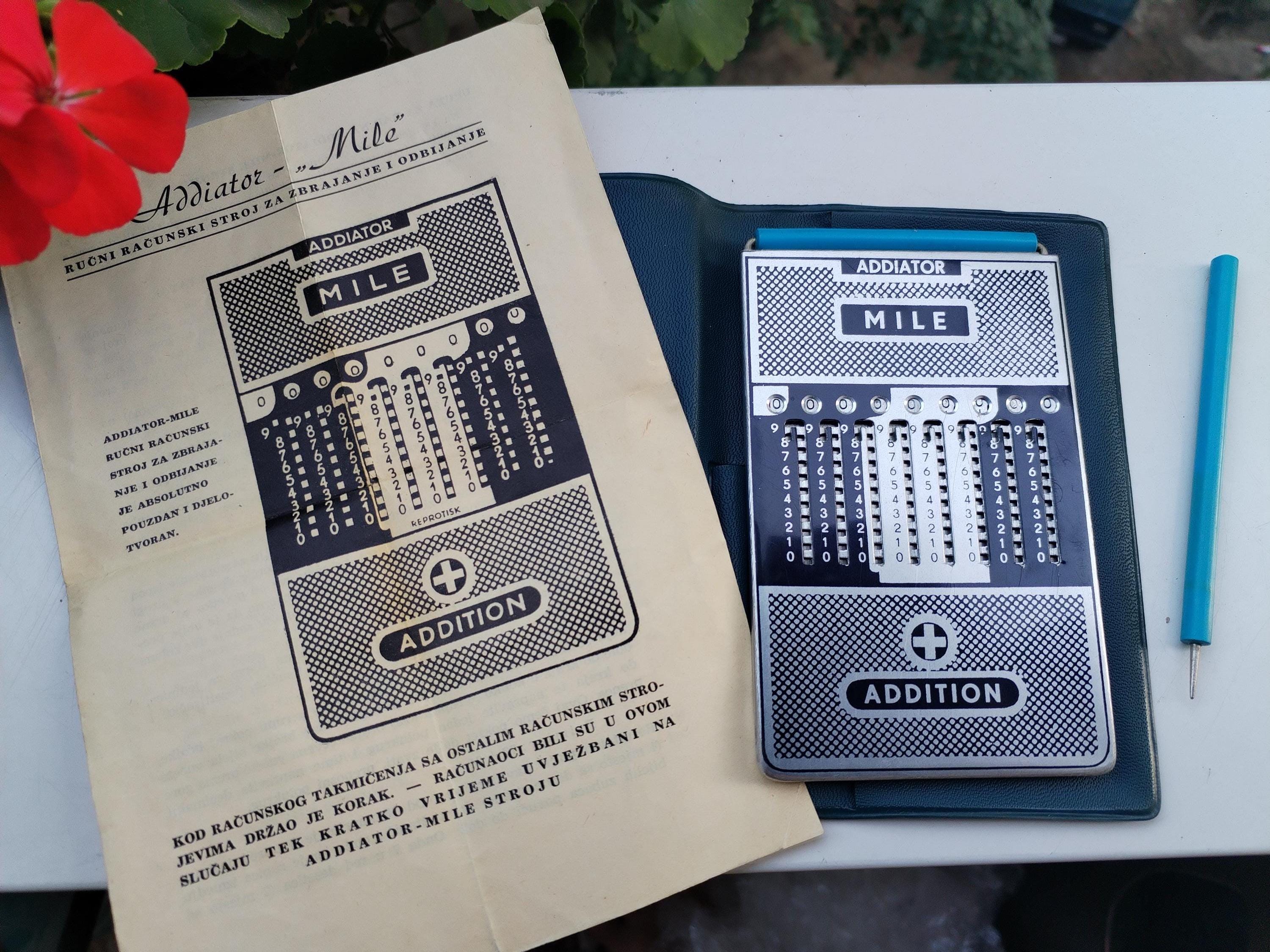 アンティーク 手動計算機 ADDIATOR 四則演算対応 Addiator Calculator - Etsy