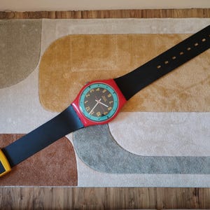 Vintage Maxi Swatch Wall Clock - Etsy