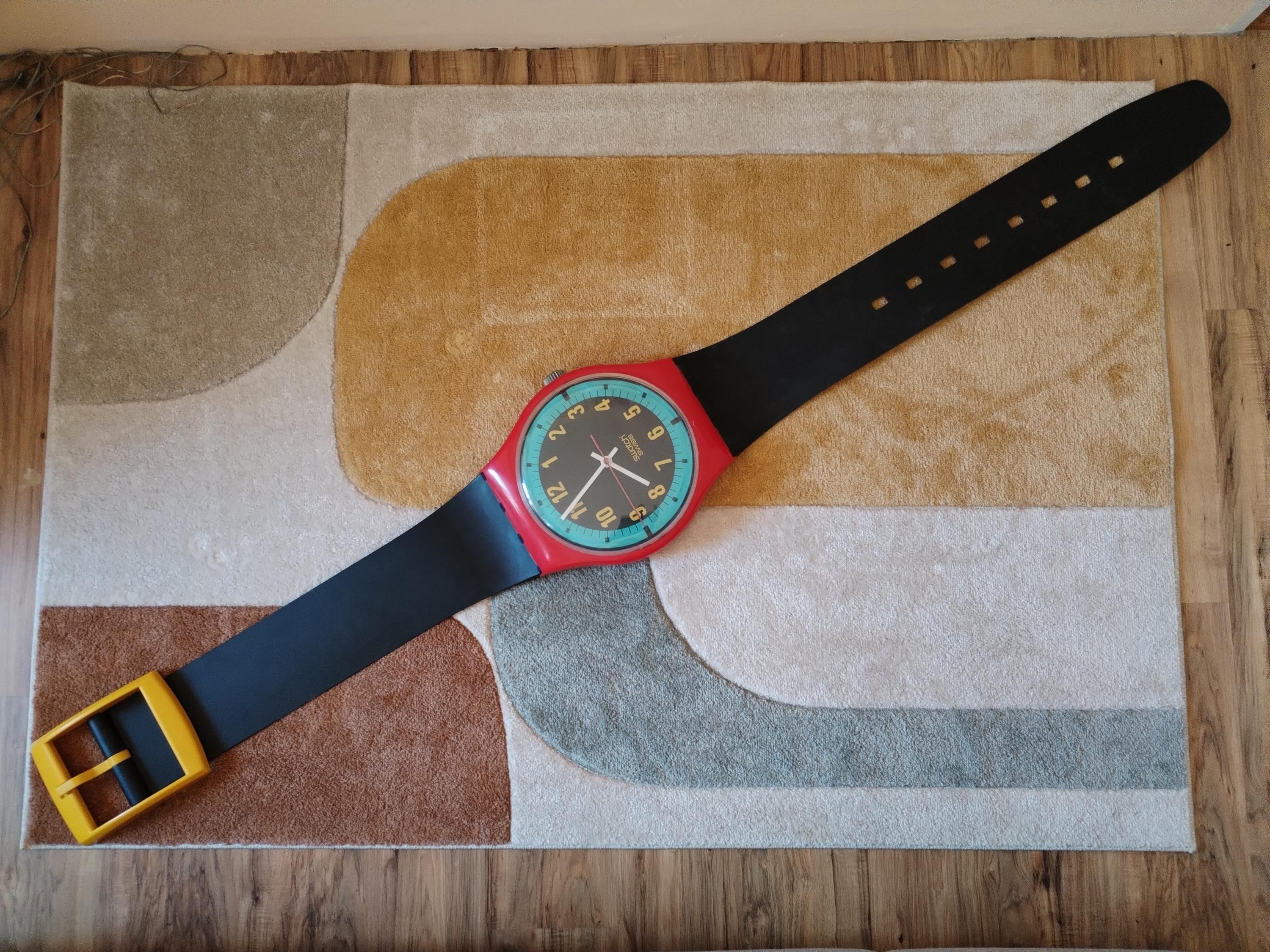 Vintage Maxi Swatch Wall Clock - Etsy