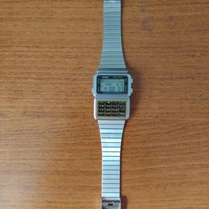 Reloj calculadora Casio DBC-600 Vintage Databank Telememo, 1985