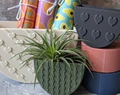 Large Set String Of Hearts Modern wall planter, Boho decor, indoor planter, wall decor, planter gift