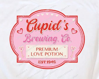 Cupid's Brewing Co PNG: Valentine's Day Sublimation Design (Digital Download)