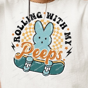 Easter PNG , Skateboard Bunny PNG Sublimation design, Boy Easter png ,Boy Bunny Shirt Design ,Digital PNG file Download