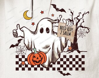 Hitchhiking Ghost PNG: Spooky Season Sublimation (Digital Download)