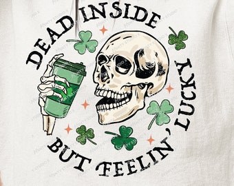 St. Patrick's Day Lucky Skull PNG, lustige Grafik (digitaler Download)