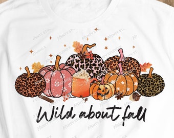 Leopard Pumpkin Fall PNG: Vintage Sublimation Design (Digital Download)