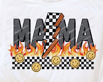 Rocker Mama PNG: Retro Sublimation Design (Digital Download)