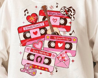 Western Valentine PNG: Country Music Cassette Tapes (Digital Download)
