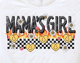 Mama's Girl Rocker PNG: Sublimation Design (Digital Download)