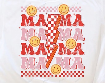Retro Mama PNG: disegno a sublimazione per la festa della mamma (download digitale)