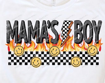 Mama's Boy Sublimation Design: Rocker Little Boy PNG (Digital Download)