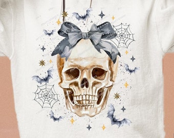 Halloween Skull Bow PNG: Spooky Coquette Design (Digital Download)