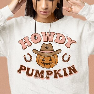 Howdy Pumpkin SVG , Pumpkin Png, Western Fall svg, Howdy Pumpkin png, Fall Sublimation ,Halloween PNG , Autumn svg ,Digital Cut files