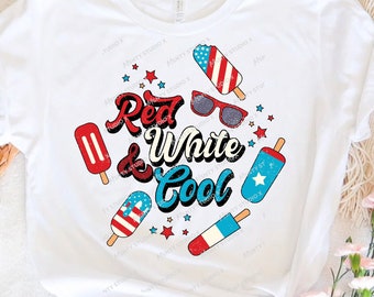 Amerikanisches Eis am Stiel 4. Juli PNG: Kinder Sublimationsdesign (Digitaler Download)