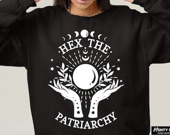 Hex the Patriarchy SVG: Witchy Gothic Halloween Design (pliki do cięcia cyfrowego)