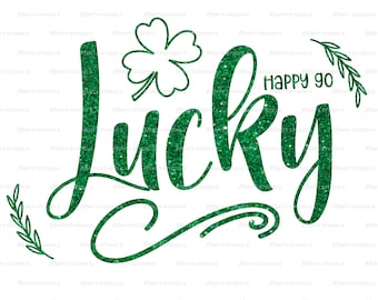 St Patricks Day Lucky Shamrock SVG: Irish Shirt Design (Digital Download)