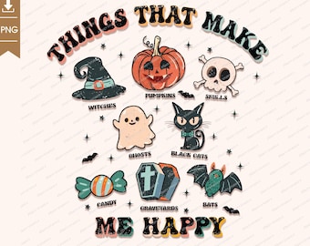 Spooky Season Halloween PNG, des choses qui me rendent heureux (téléchargement numérique)