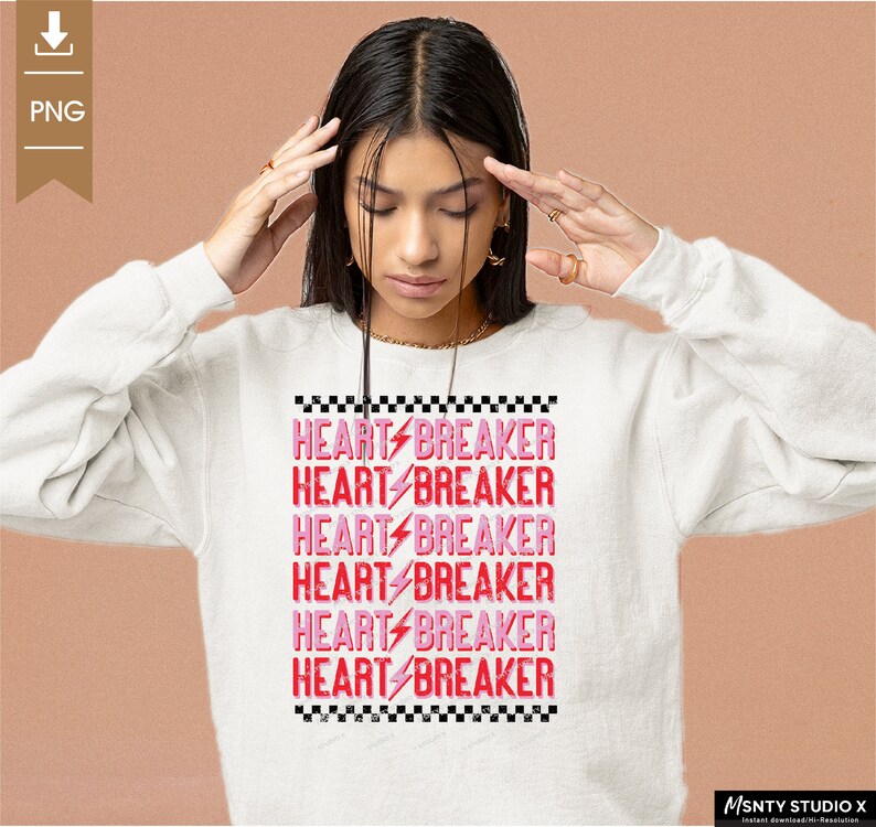 Heartbreaker PNG: Valentine's Day Sublimation (Digital Download) image 2