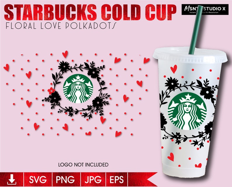 Full Hearts Wrap Svg 24 Oz Heart Starbucks Cold Cup Valentines Starbucks Svg Floral Polka Dot Heart Starbucks Cup Svg File Cut File Drawing Illustration Digital Puhlsphotography Com