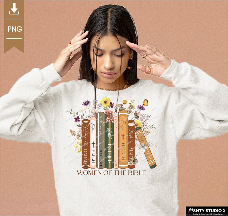 Women of the Bible Sublimation Design: Floral Christian PNG (instant ...