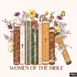 Women of the Bible Sublimation Design: Floral Christian PNG (Instant Download)