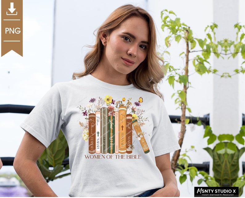 Women of the Bible Sublimation Design: Floral Christian PNG (instant ...