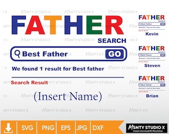 Ricerca padre SVG, file di taglio della vita di papà (download digitale)